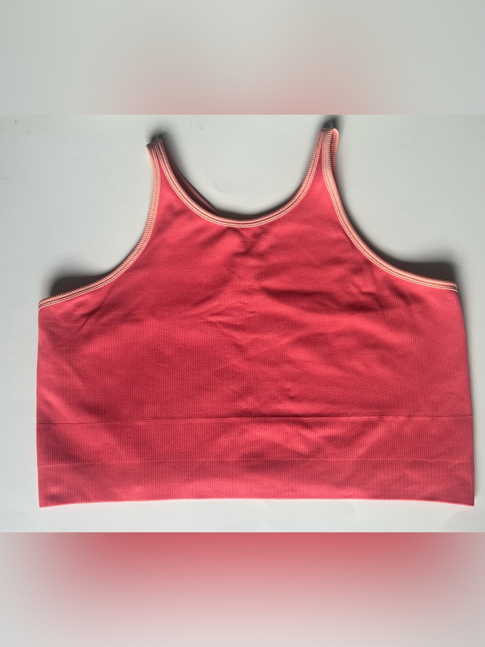 Athleta Coral Pink Seamless Scoop Bralette Athletic Bra Top